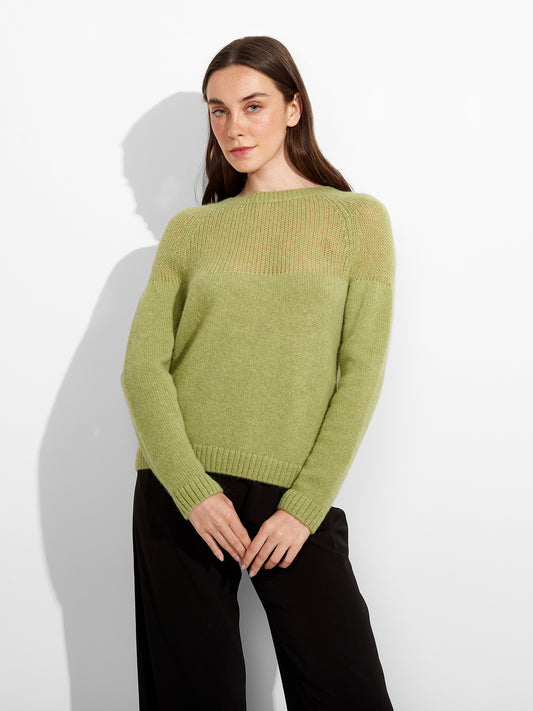 Zabine Cardigan Baby Alpaca Color Green