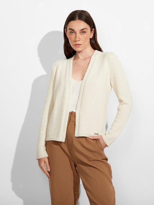 Zafiro Cardigan Baby Alpaca Color Ecru