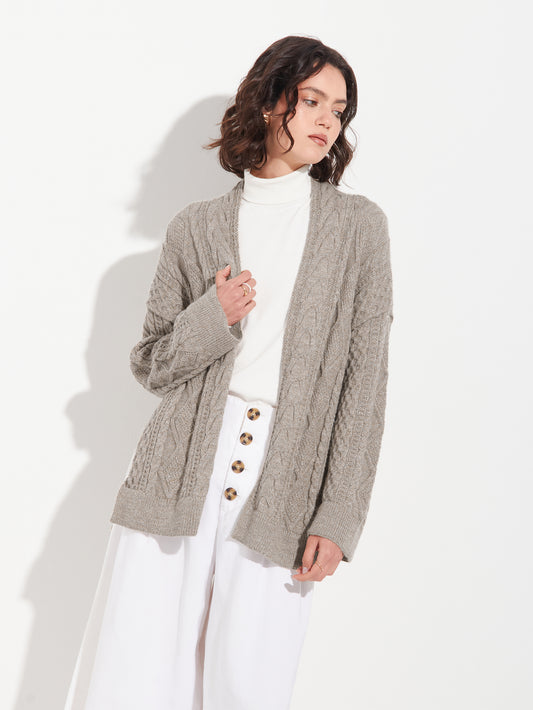 Bertha Cardigan Baby Alpaca Color Grey