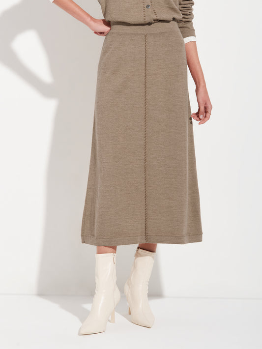 Brenda Skirt  Baby Alpaca Color Brown