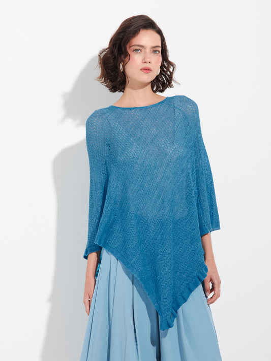 Zaeta Cape Baby Alpaca Color Blue