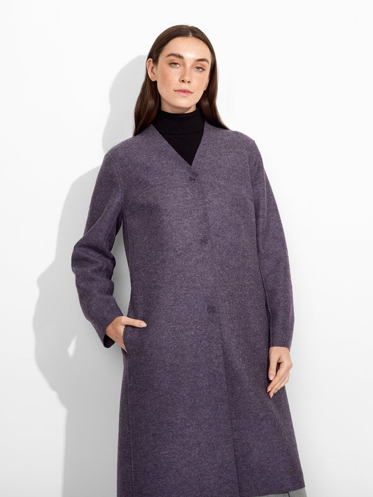 Zumi Coat Alpaca Color Purple