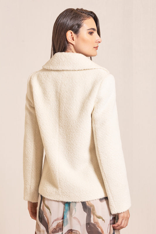 Velours Coat Wool & Alpaca Color Ecru