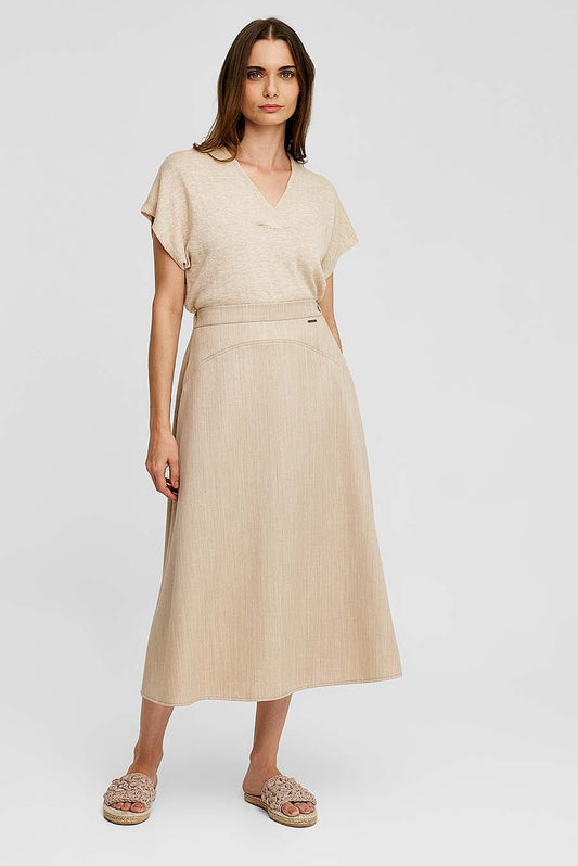 Woven Skirt Lana & Baby Alpaca Color Beige