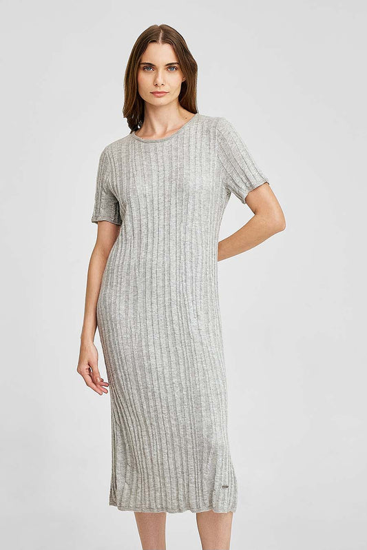 Wasabi Dress Cotton & Baby Alpaca Color Grey