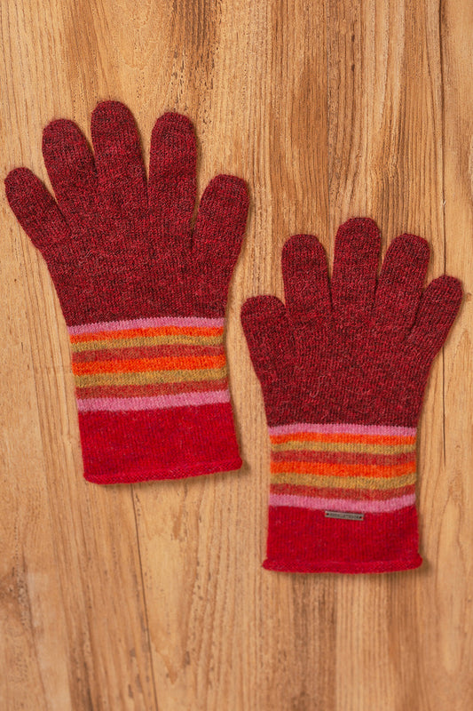 Vibeke Gloves Baby Alpaca Color Rosso