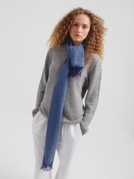 Celadon Scarf Baby Alpaca Color Blue