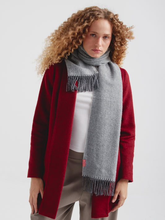 Celadon Scarf Baby Alpaca Color Grey