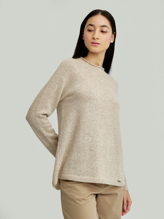 Ysabela Sweater Baby Alpaca Color Beige