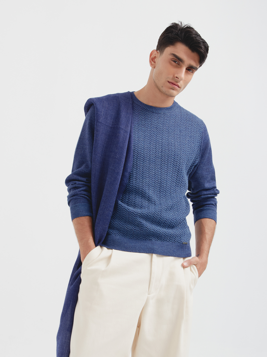 Charly Sweater Baby Alpaca Color Blue