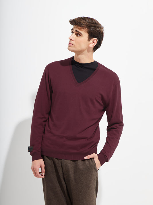 Brian Sweater Vicuña Color Burdeo