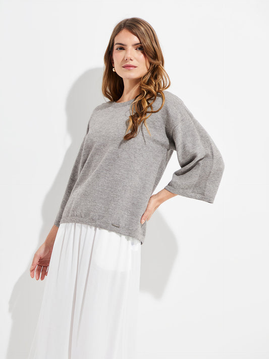 Yolene Sweater Cotton Color Grey