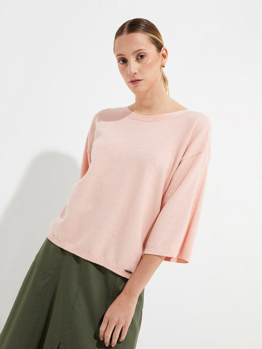 Yolene Sweater Cotton Color Pink