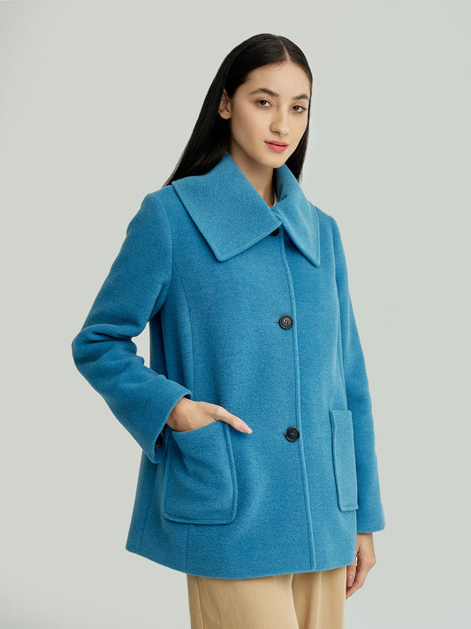 Yvanna Coat Baby Alpaca & Wool Color Light Blue