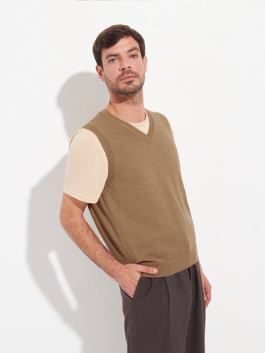 Abel Vest Baby Alpaca Color Camel