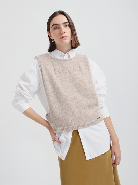 Udda Vest Baby Alpaca Color Beige