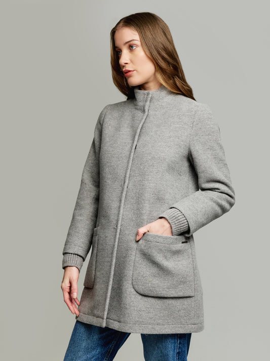 Ynes Coat Baby Alpaca & Wool Color Grey