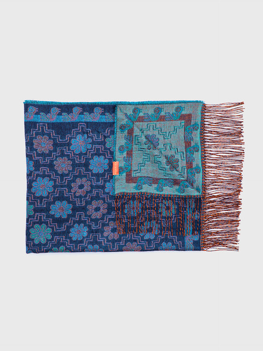Nazca - 7 Chales Baby Alpaca Color Azul
