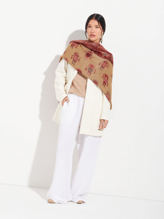 Nazca - 53 Shawl Baby Alpaca Color Red