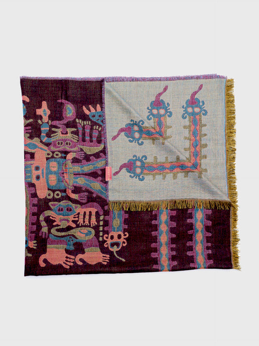 Nazca - 34 Chal Royal Alpaca &amp; Seda Color Negro