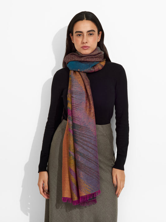 Aurora Boreal Shawl Royal Alpaca And Silk Color Multicolor