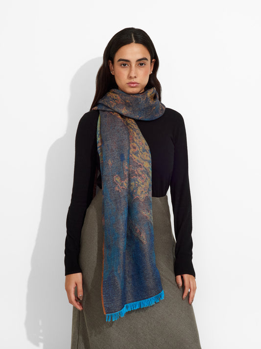 Ola De Hawaii Shawl Royal Alpaca And Silk Color Multicolor