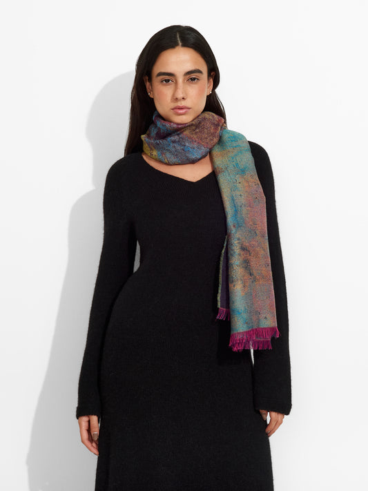 Nebulosa De Orion Shawl Royal Alpaca And Silk Color Multicolor