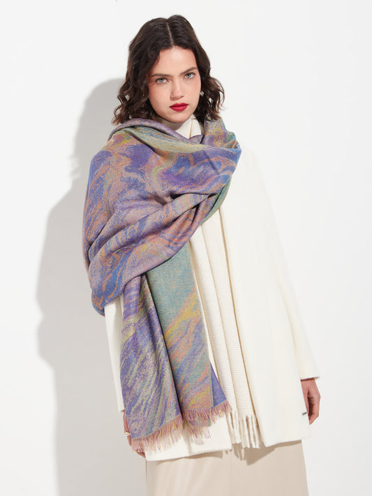 Capilla De Marmol Shawl Royal Alpaca And Silk Color Multicolor