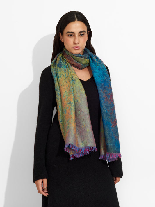 Nebulosa De Cangrejo Shawl Royal Alpaca And Silk Color Multicolor