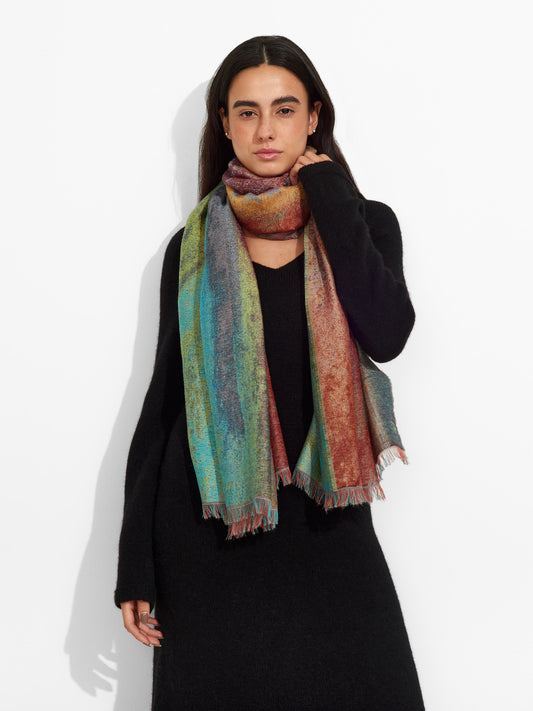 Yellowstone Park Shawl Royal Alpaca And Silk Color Multicolor