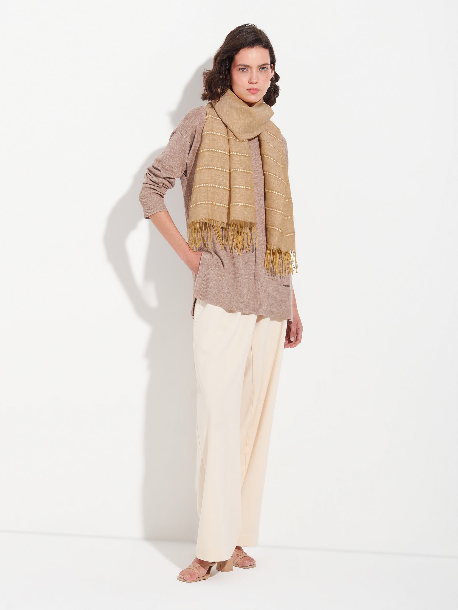 Zabila Shawl Linen Color Yellow