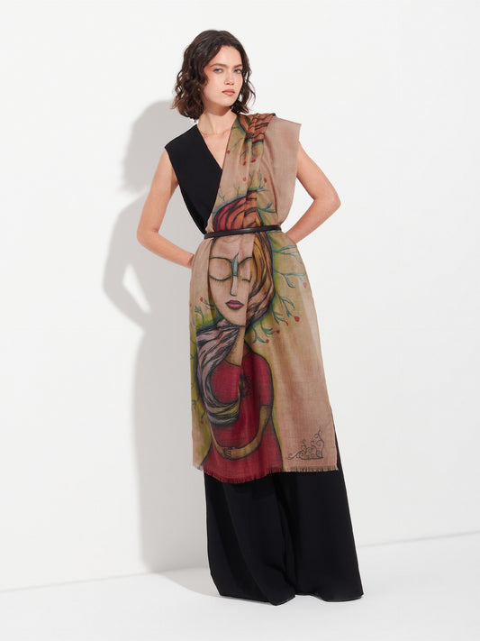 La Energia Infinita Shawl Baby Alpaca Color Multicolor