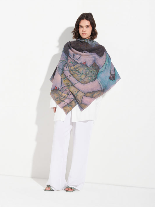 Abrazo Shawl Baby Alpaca Color Multicolor