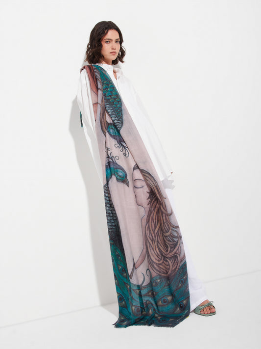 La Sabiduria Shawl Baby Alpaca Color Multicolor