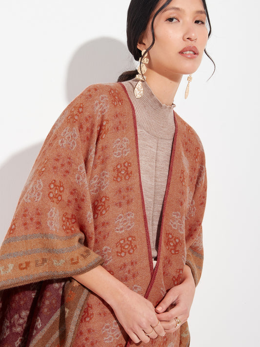 Chancay - 35 Poncho Baby Alpaca Color Orange