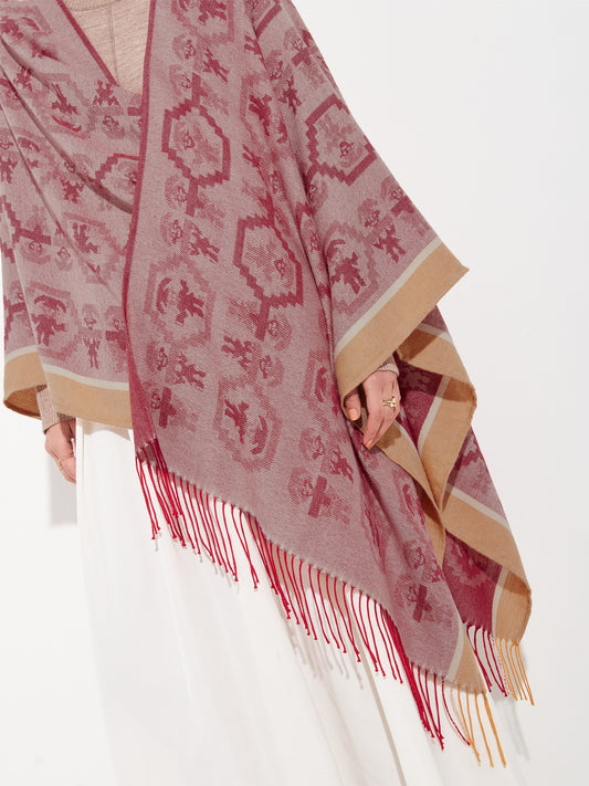 Chimu - 12 Poncho Royal Alpaca Color Red