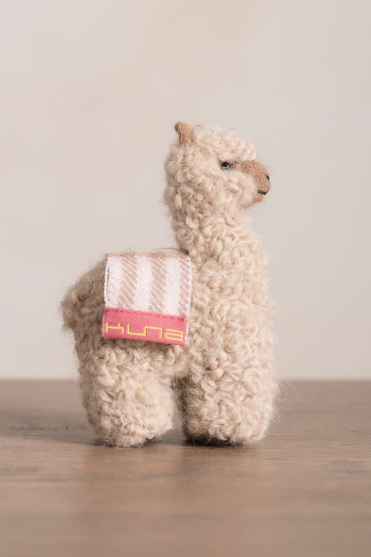 Peluche de alpaca Qoni Mediana color beige