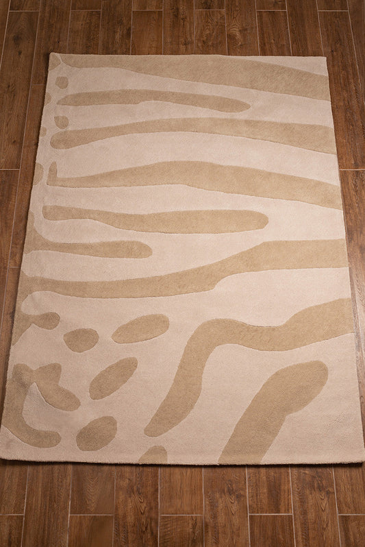 Alfombra Estampada Animal Alpaca Color Beige