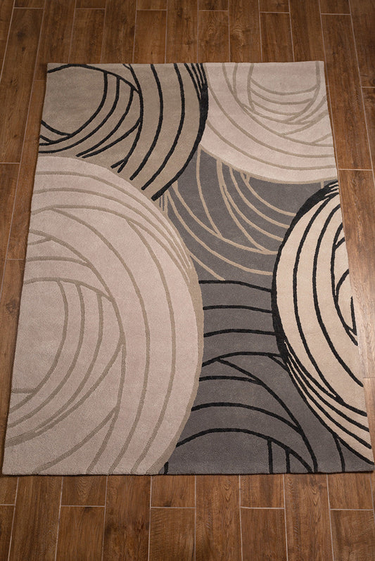 Alfombra Ovillos Alpaca Color Gris