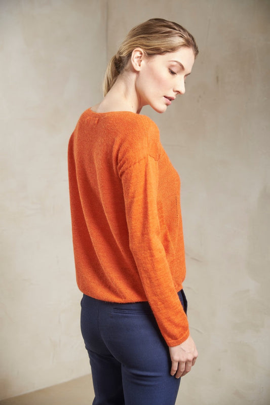 Patsy Sweater Baby Alpaca Color Arancio