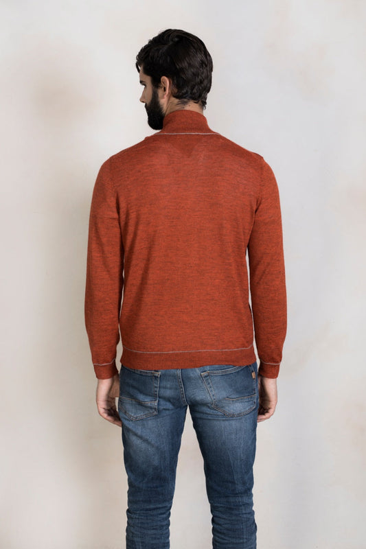 Suéter Raymore Baby Alpaca Color Rojo Ladrillo