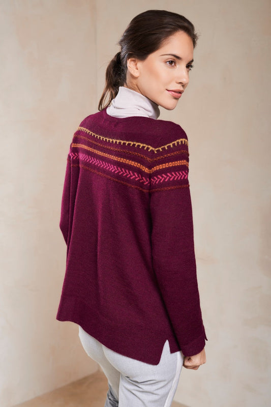 Sallali Sweater Baby Alpaca Color Burgundy