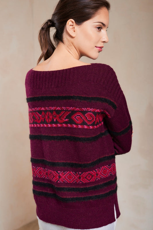 Sicuani Sweater Baby Alpaca Color Burgundy