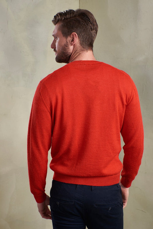 Alaska Sweater Baby Alpaca Color Redorange
