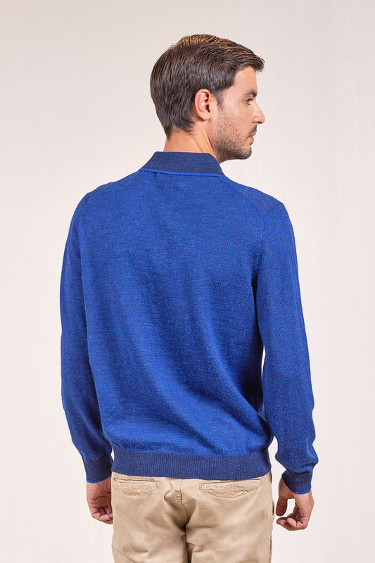 Virgilio Sweater Baby Alpaca Color Astral&Blu