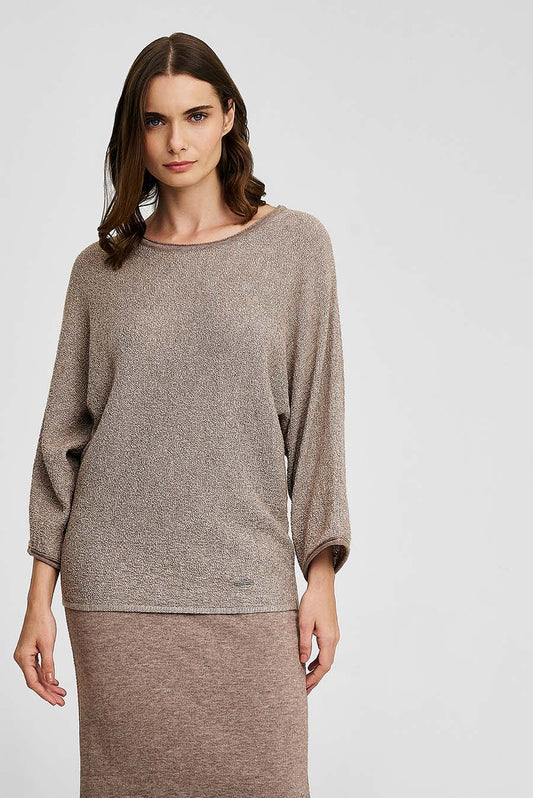 Weave Sweater Cotton & Baby Alpaca Color Beige