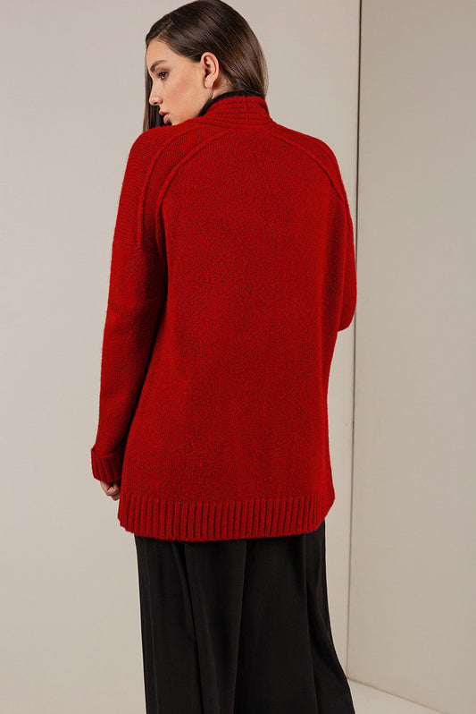 Cárdigan Uriel Baby Alpaca y Seda Color Lilium