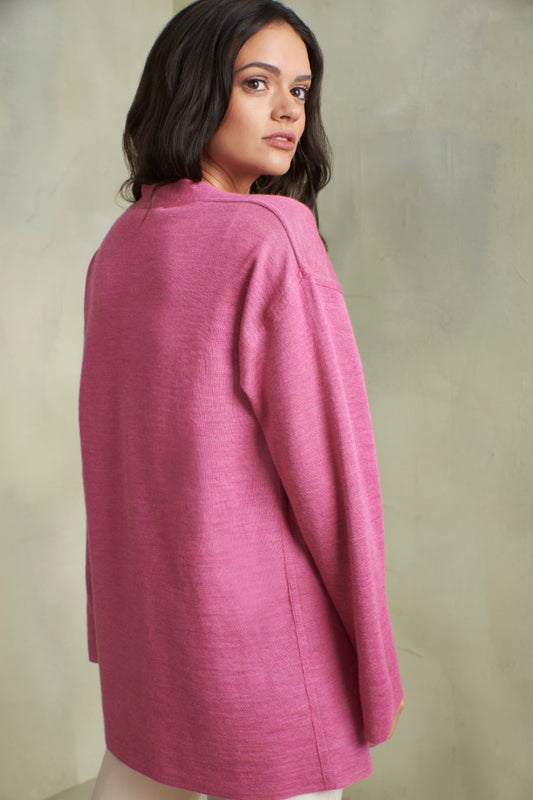 Tobago Cardigan Baby Alpaca Color Lilarose&Thunder