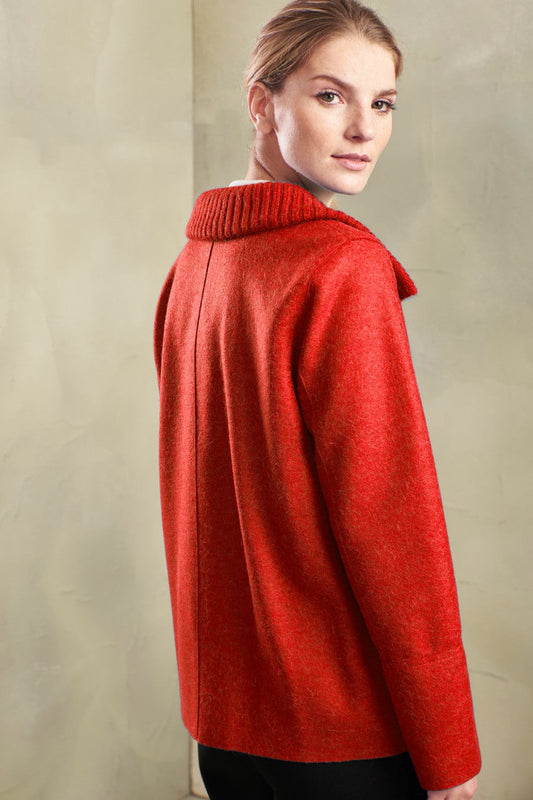 Tambo Coat Alpaca & Wool Color Rosso