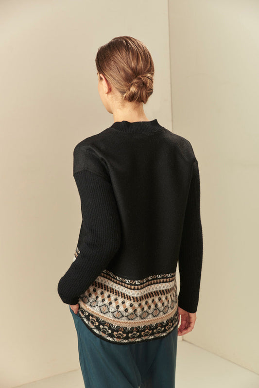 Cardigan Unalma Baby Alpaca Color Negro